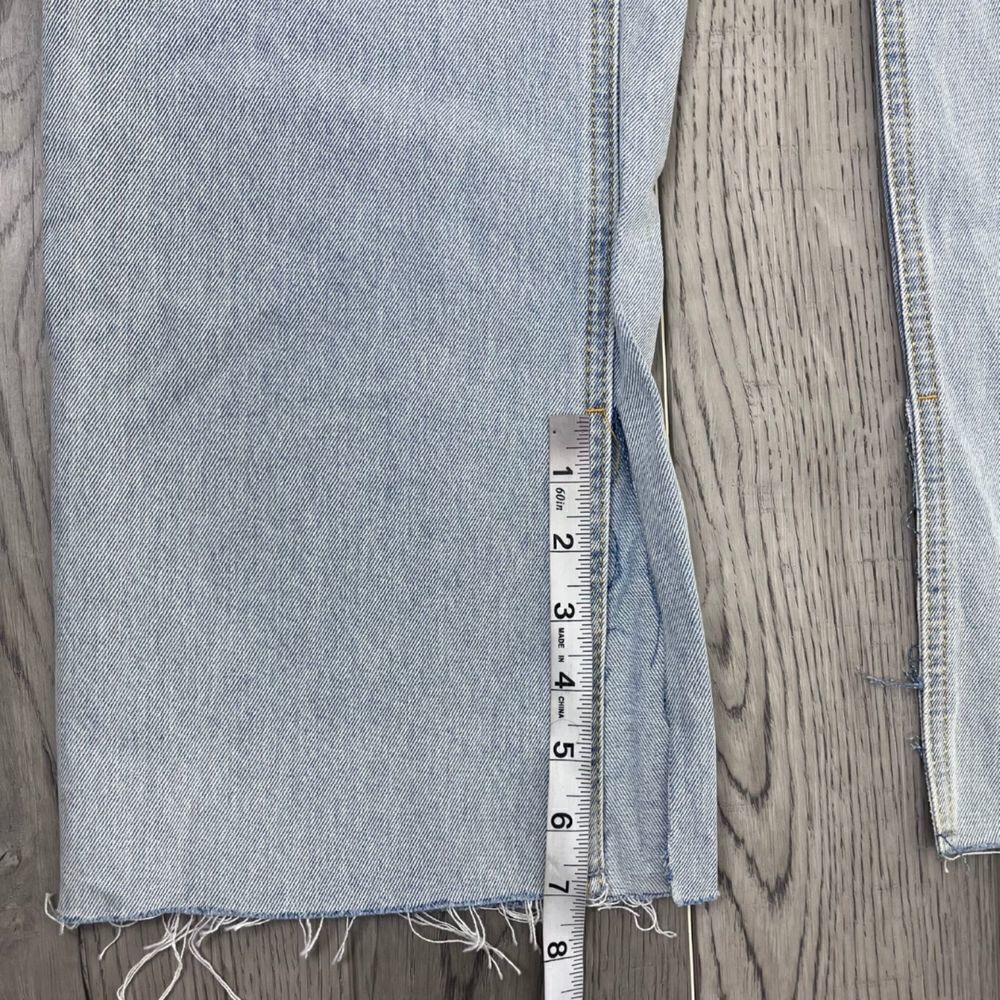 Avec Les Filles Size 31 Cotton Straight Leg Distressed High Rise Denim NEW Jeans - Picture 15 of 15